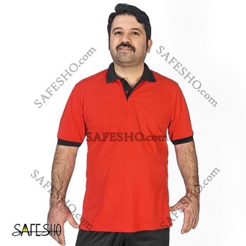 تیشرت کار دورنگ قرمز و سیاه