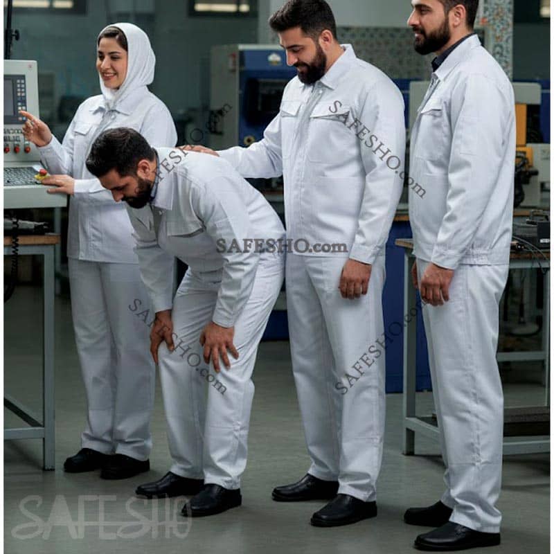 کاپشن شلوار مهندسی سفید